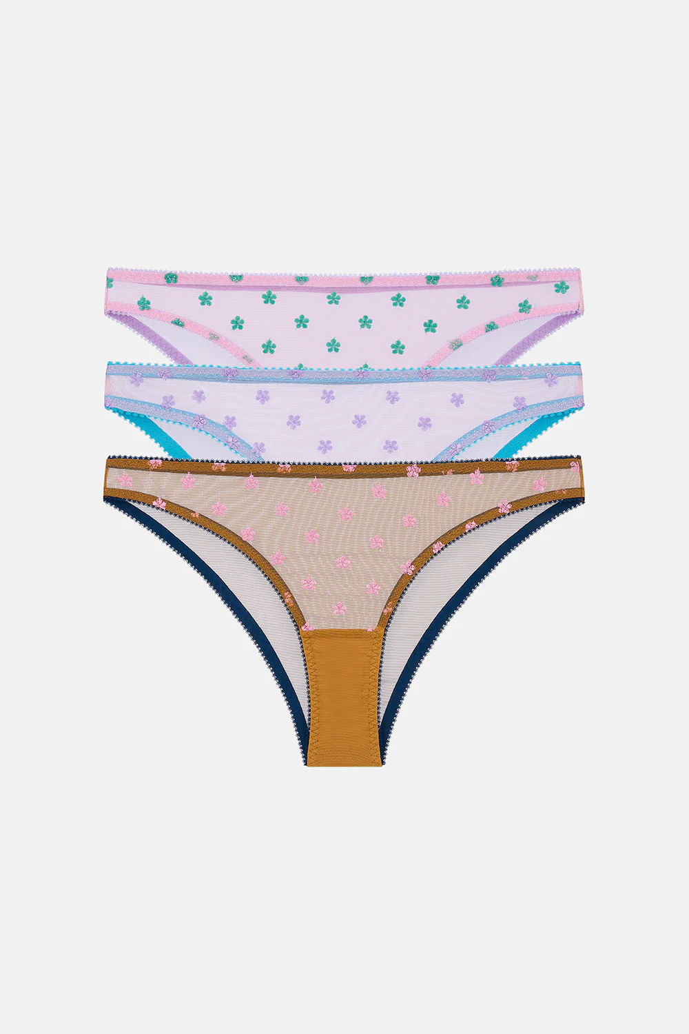 Daisy Embroidery Knicker Trio - Image 6